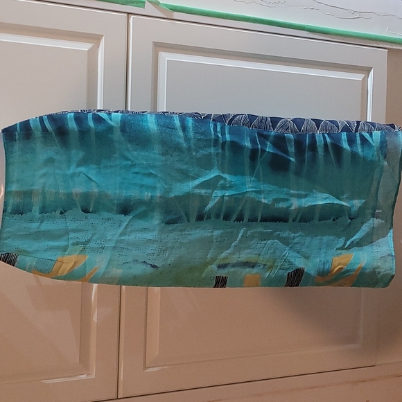 Petite Wrap Skirt Beach Blue Long 12 - Picture 4 of 7